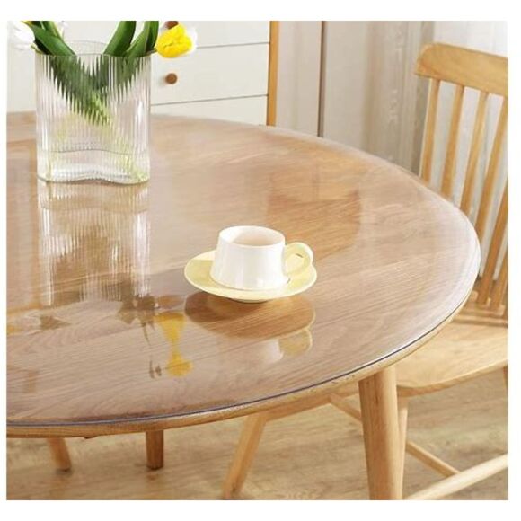 Deep Dream 2mm Thick 45 Inch Clear Round Table Protector- Cove Protector - Picture 1 of 5